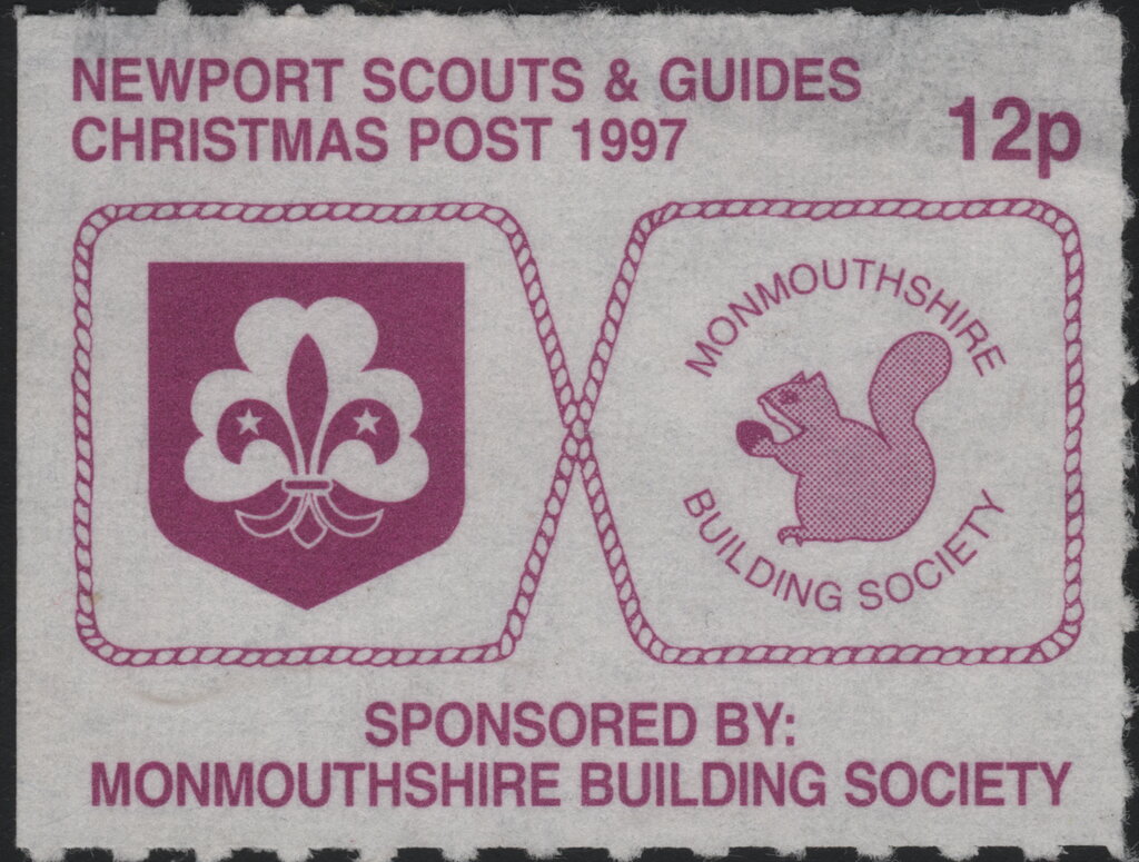 Scout and Monmouthshire B.S. Symbols with rope surround