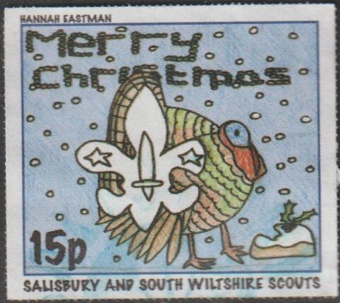 Merry Christmas - Turkey and Scout Emblem by Hannah Eastman