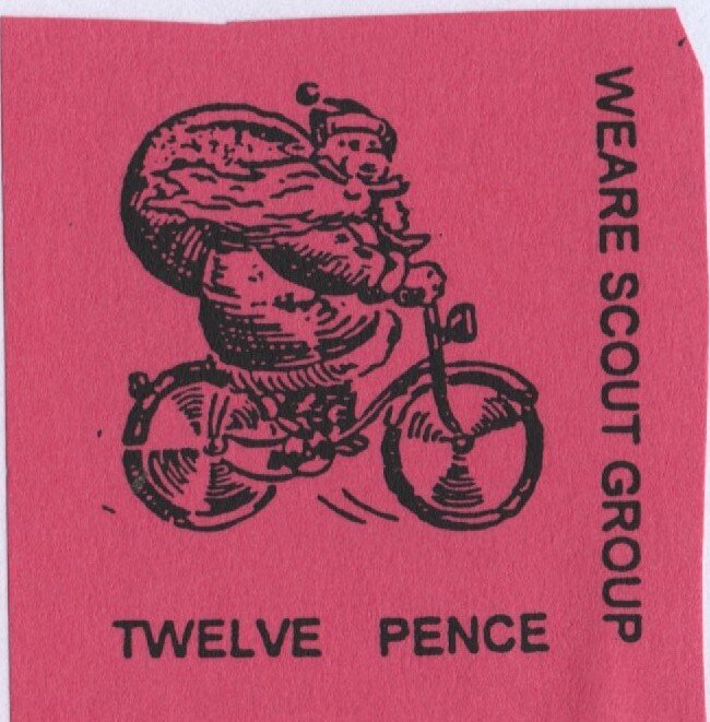 Santa on a bicycle