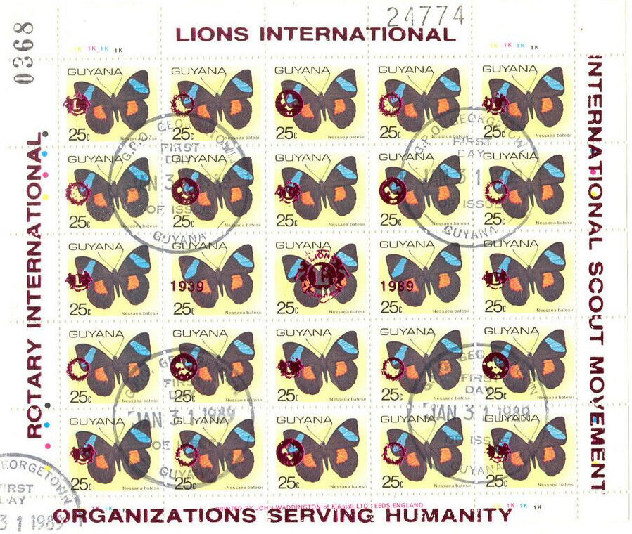 Scout Movement, Rotary Int'l and Lions Int'l (red ovpt)