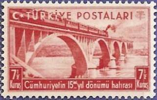 7½ k — Bridge of the Samsun–Sivas Railway (Scott TR 808 / Michel TR 1032)