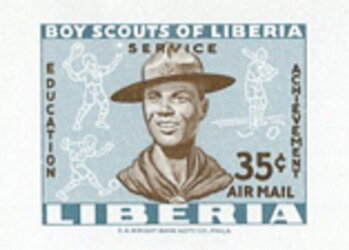 35 c airmail Scout — imperforate single