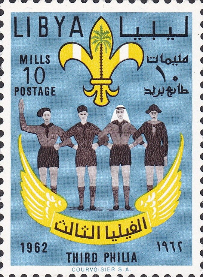 Four scouts linked under the emblem