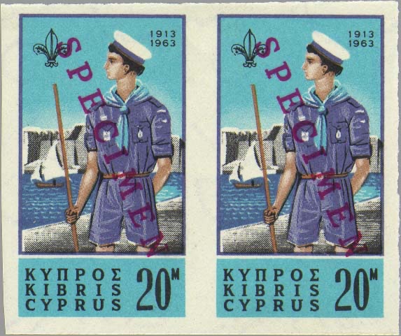 SPECIMEN overprint — 20 m pair