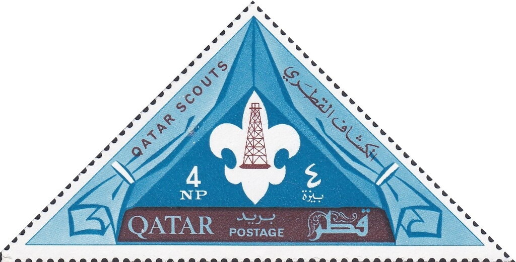 Scout emblem with oil derrick