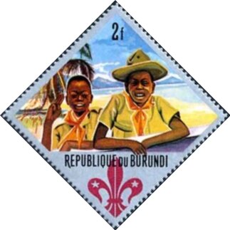 Boy Scout and Cub Scout giving the Scout sign