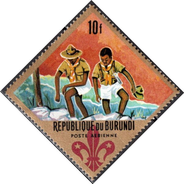 Scouts on hiking trip