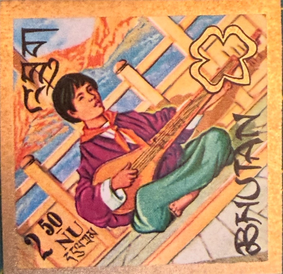 Girl Guide making music