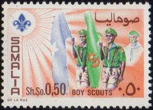 Scouts with flags