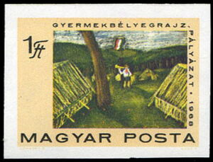 Children camping — 1 Ft, imperforate