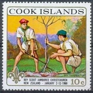 Scouts planting a tree