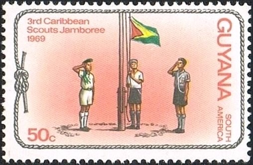 Scouts raising the flag — 50 c
