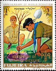 Scouts planting a tree