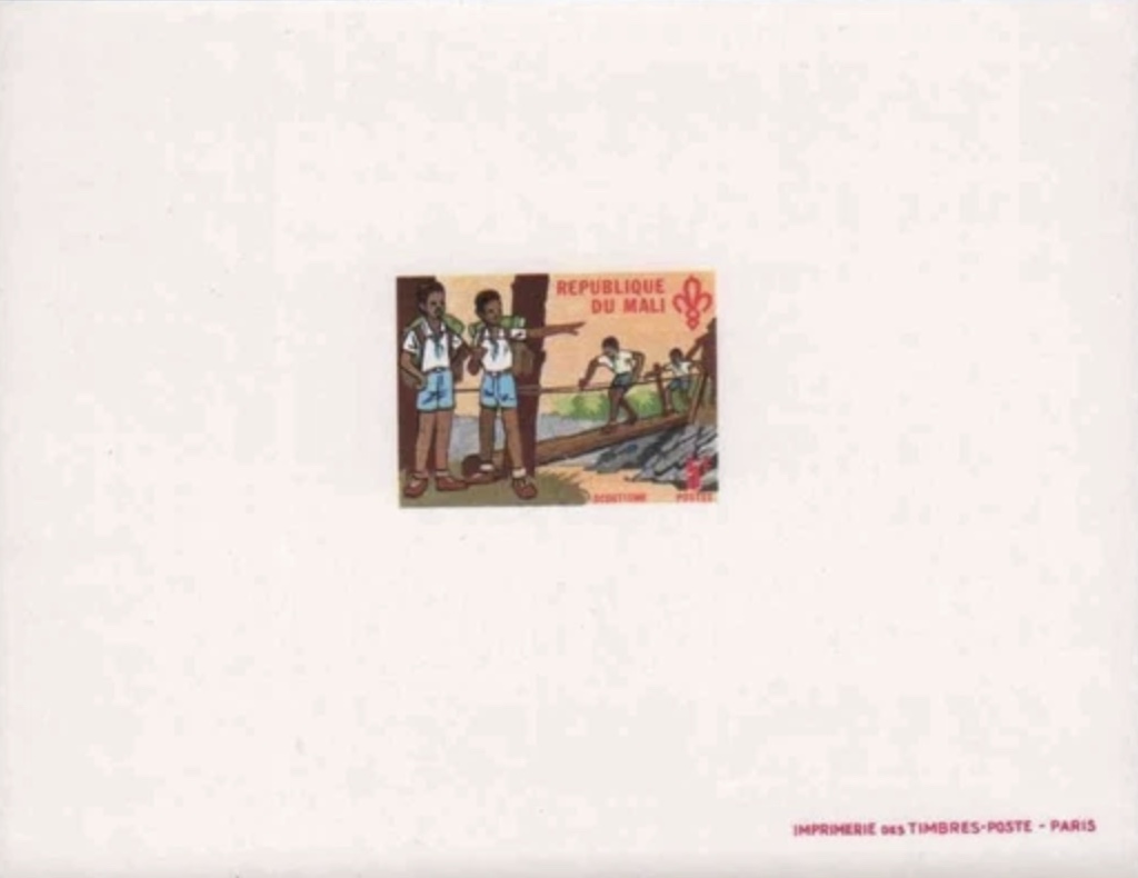 5 f river crossing — de luxe proof (Imprimerie des Timbres-Poste, Paris)