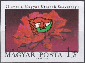 Pioneer emblem on a carnation