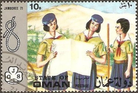 Girl Guides reading a map