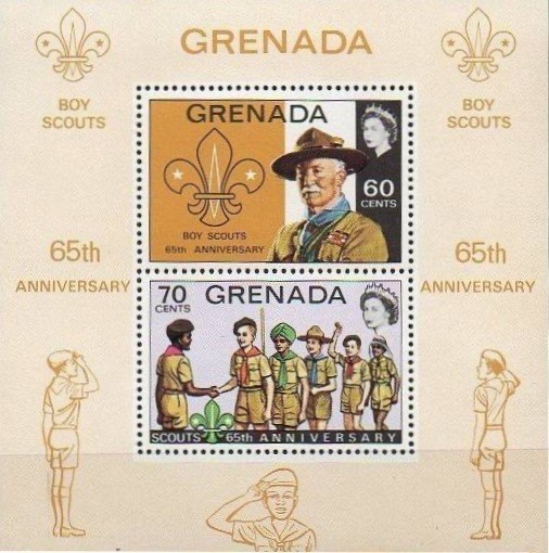 Baden-Powell and Scouts of different nations