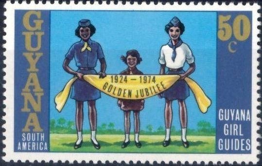 Guides with Golden Jubilee banner