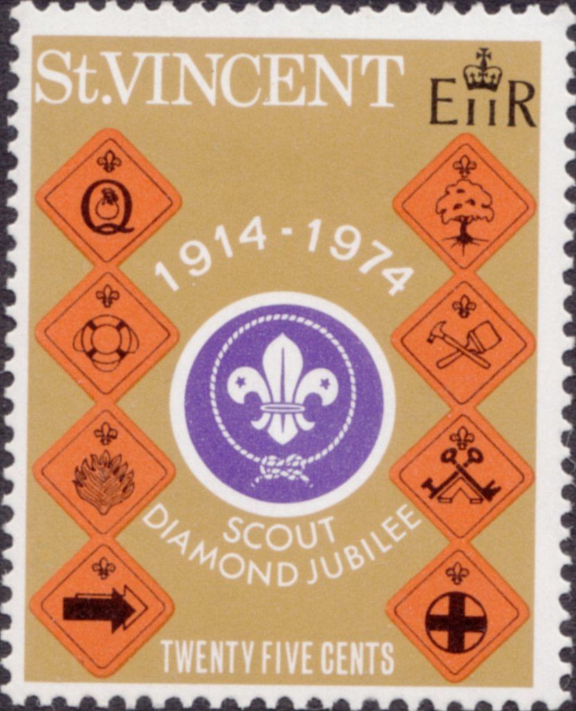Scout emblem and proficiency badges