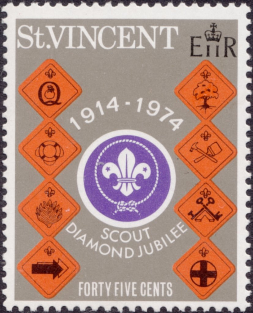 Scout emblem and proficiency badges