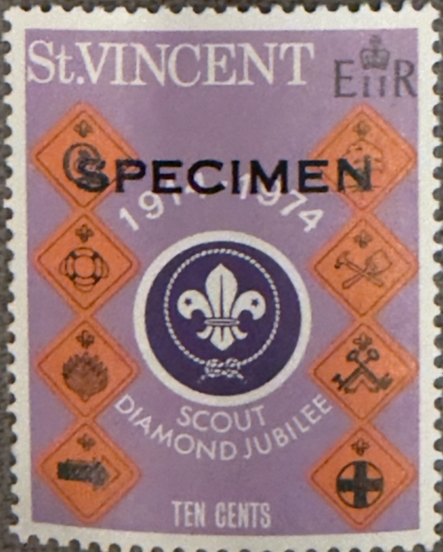 Scout emblem and proficiency badges — specimen