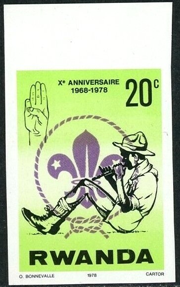 Scout, flute and emblem, imperforate