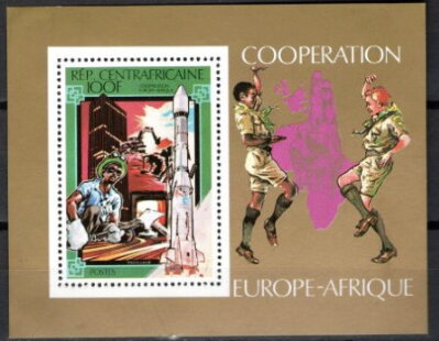 Ariane rocket — souvenir sheet