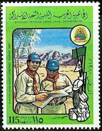 Scouts reading a map