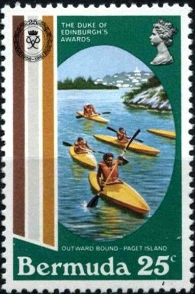 25 c — kayaking, Paget Island (Outward Bound)