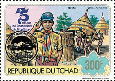 Scouts from Chad, overprint