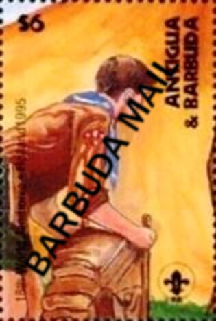 Scout with Camping Equipment - Overprinted