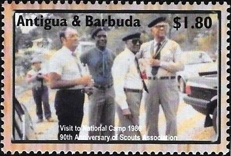 Visitors to National Scout Camp, 1986