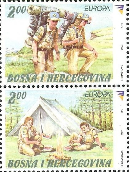 Scouts Walking and Camp