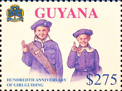 Two guides in dark blue uniforms