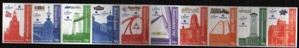 Strip of ten stamps